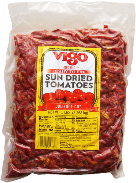 Vigo 5 lbs Sun Dried Tomatoes Julienne Cut