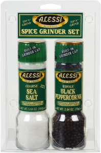 Grey 7.5 x 7.5 x 14.2 cm Alessi Salt or Pepper and Spice Grinder