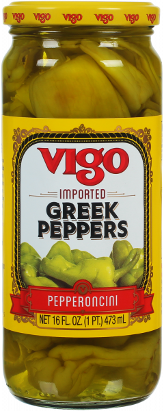 Vigo 16 fl. oz Greek Peppers