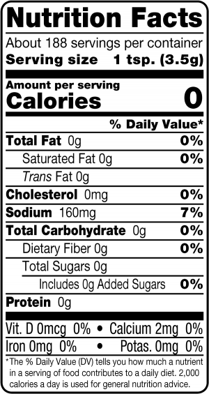 nutrition label for Capers Nonpareilles