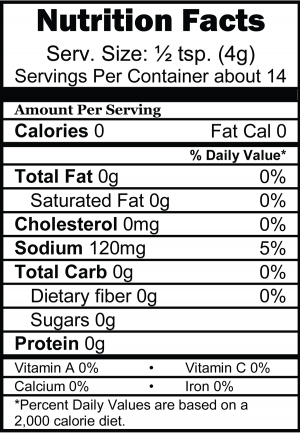 nutrition label for Balsamic Capers Nonpareilles