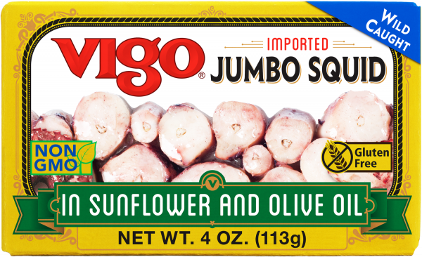 Vigo 4 oz Jumbo Squid in Oil