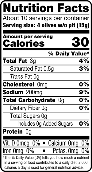 nutrition label - click to enlarge