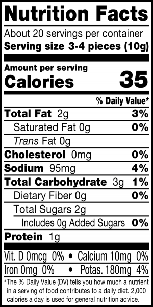 nutrition label for Alessi Julienne Sun Dried Tomatoes
