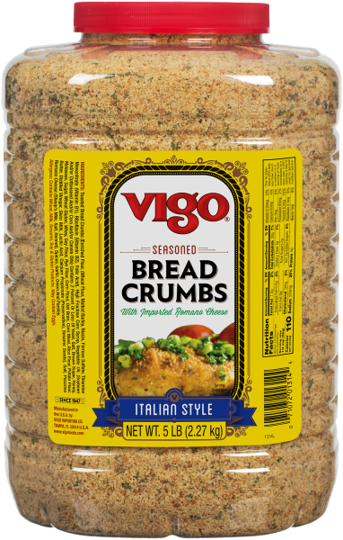 Vigo 5 lbs Seasoned Italian Style Bread Crumbs Jug