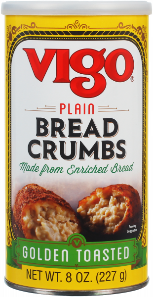 Vigo 8 oz Plain Golden Toasted Bread Crumbs