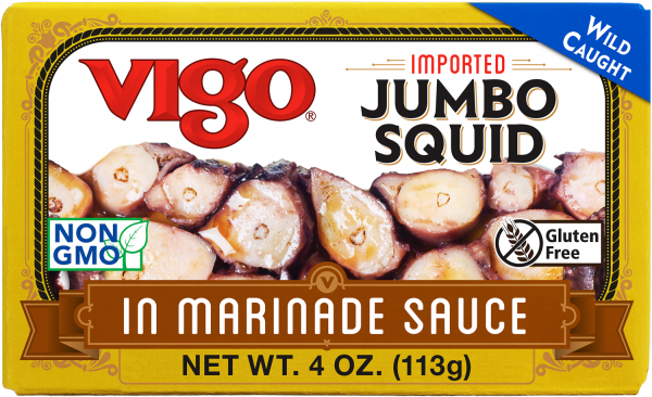 Vigo 4 oz Jumbo Squid in Marinade Sauce